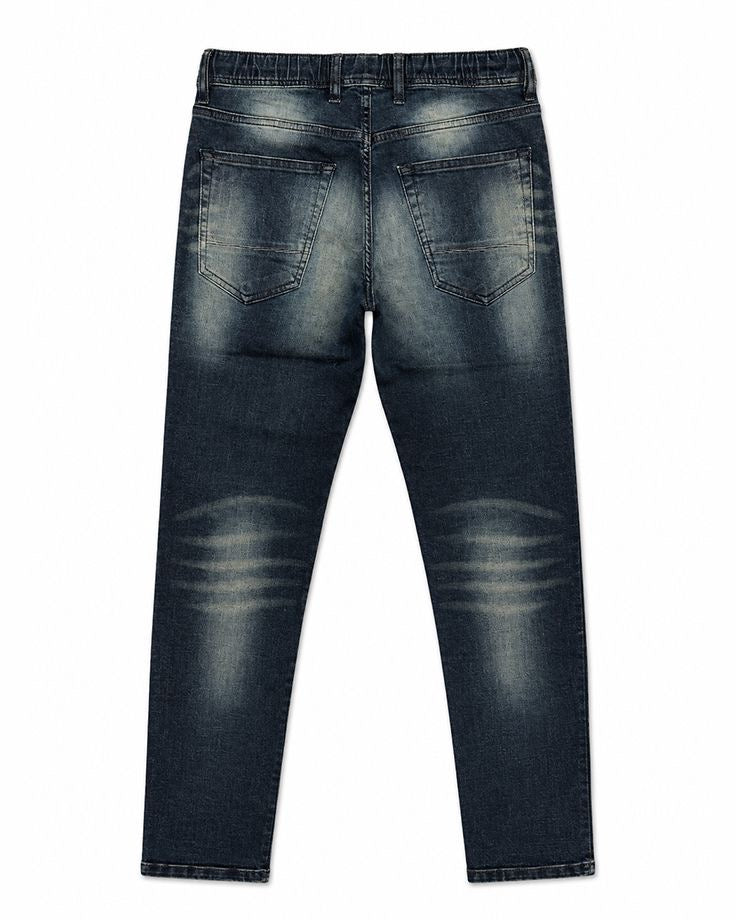 Washed Drawstring Denim