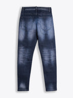 VALMINT INDIGO PATCHWORK FADED JEANS