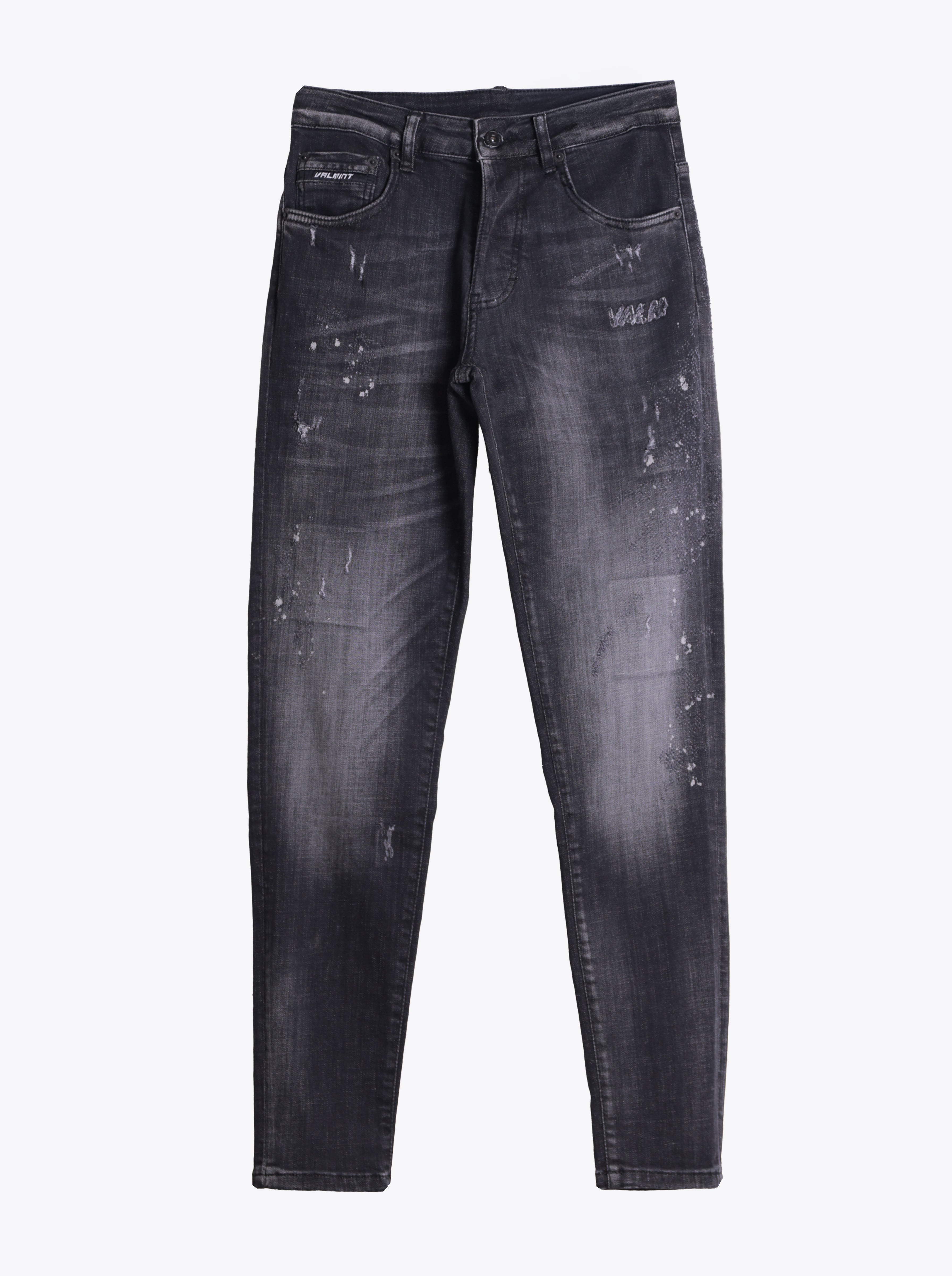 VALMINT CHARCOAL GREY FADED JEANS